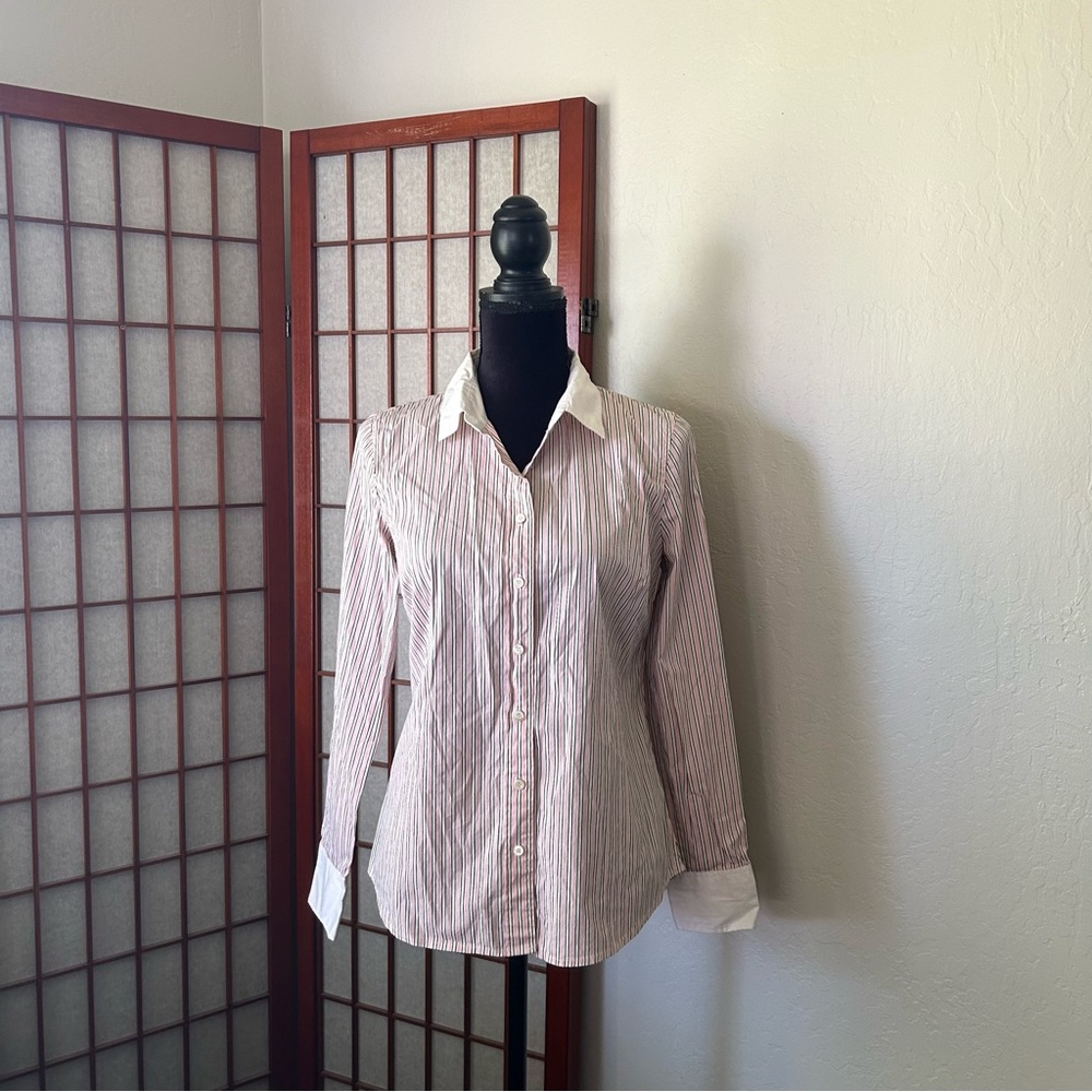 Pink Pinstripe J. Crew Button Up